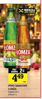 Piwo smakowe Łomża Smak Gruszka promocja w Gram Market
