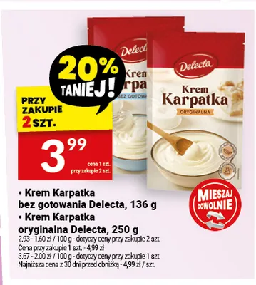 Krem Karpatka oryginalna Delecta promocja w Twój Market