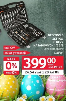 Zestaw nasadowych 1/2 3/8 Neo Tools 215 elementów promocja w Selgros