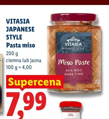 Pasta miso ciemna Vitasia Japanese Style promocja w Lidl
