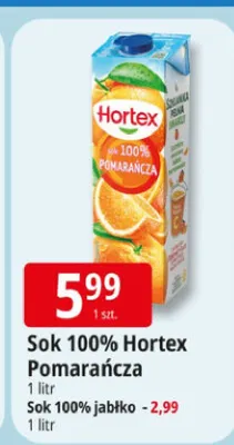 Sok 100% pomarańcza promocja w Leclerc