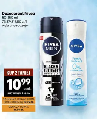 Dezodorant Nivea Fresh Natural promocja w Delikatesy Centrum