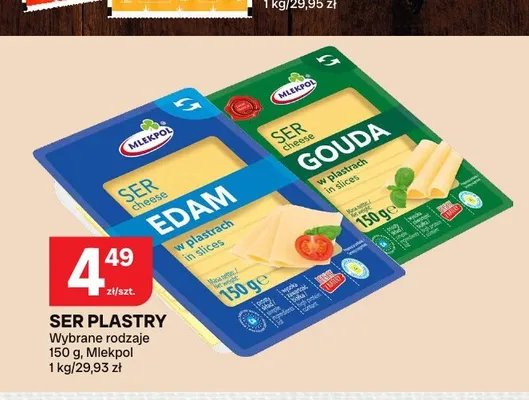 Ser żółty Gouda w plastrach Mlekpol promocja w Chorten
