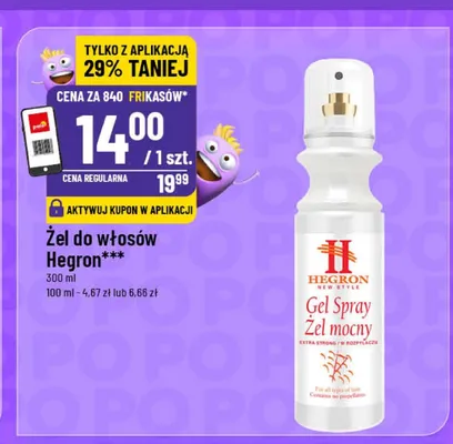 Żel do włosów Hegron Gel Spray promocja w POLOmarket