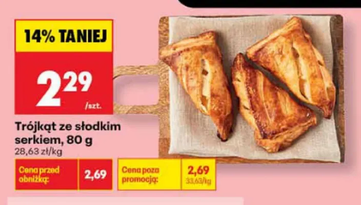 Trójkąt ze słodkim serkiem promocja w Biedronka