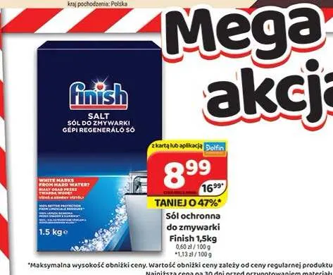 Sól ochronna do zmywarki Finish promocja w Delfin