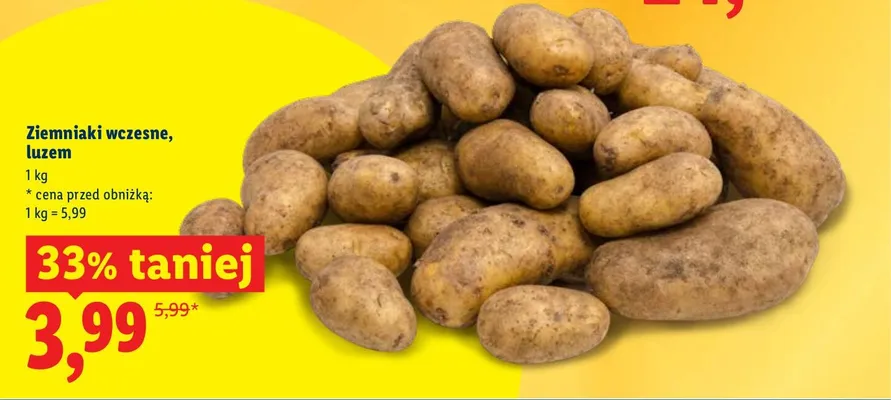 Ziemniaki wczesne luzem promocja w Lidl