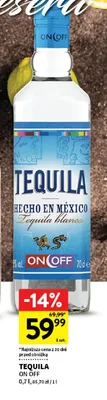 Tequila Blanco ON OFF promocja w Intermarche