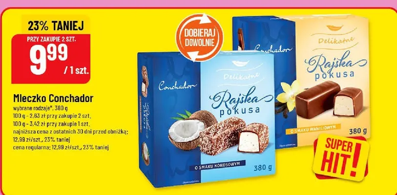 Mleczko wybrane rodzaje promocja w POLOmarket