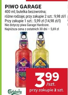 Piwo Garage promocja w Stokrotka