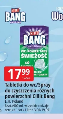 Tabletki do wc/Spray do czyszczenia różnych powierzchni Cillit Bang promocja w Leclerc