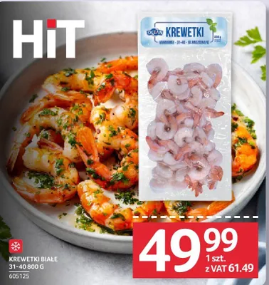 Krewetki białe Ocean 31-40 800g promocja w Selgros