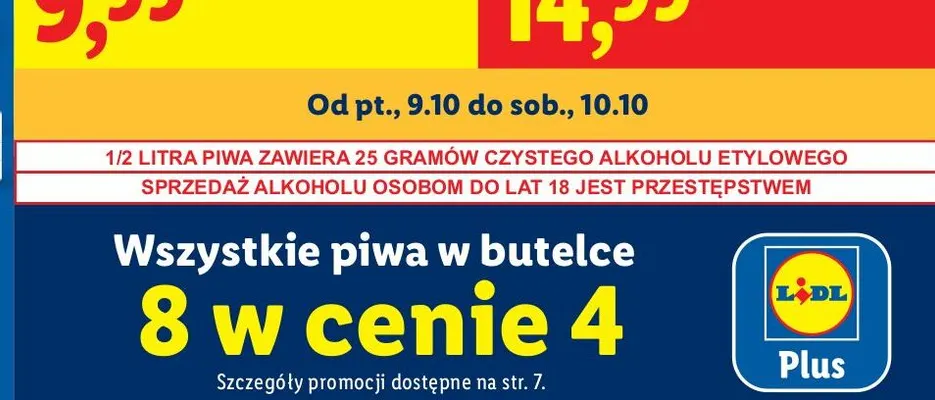 Piwa w butelce promocja w Lidl