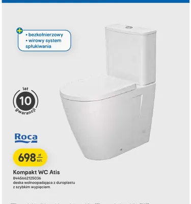 Kompakt Wc Atis Roca promocja w Castorama
