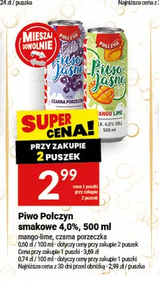 Piwo Połczyn smakowe mango-lime 4,0% 500 ml promocja w Twój Market