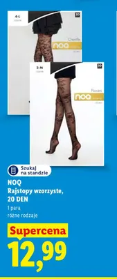 Rajstopy wzorzyste 20 DEN NOQ promocja w Lidl