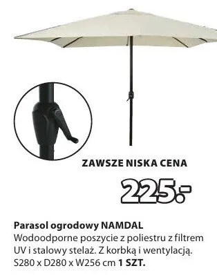 Parasol ogrodowy promocja w Jysk