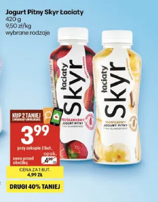 Jogurt pitny Skyr Łaciaty waniliowy promocja w Delikatesy Centrum