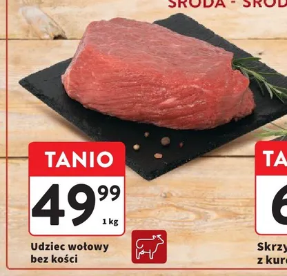 Udziec wołowy bez kości promocja w Intermarche