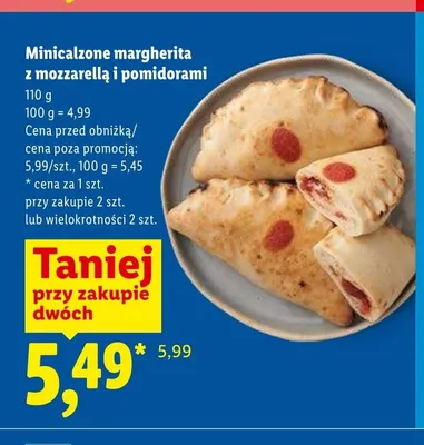 Minicalzone margherita z mozzarellą i pomidorami promocja w Lidl