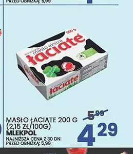 Masło ekstra Łaciate Mlekpol promocja w Wafelek