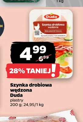 Szynka drobiowa wędzona Duda promocja w Netto