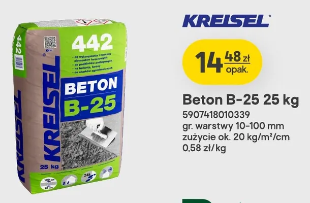 Beton B-25 Kreisel promocja w Castorama