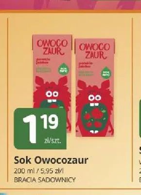 Sok Owocozaur Bracia Sadownicy promocja w Marketvita