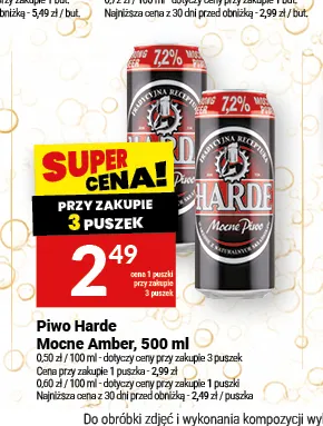 Piwo Harde Mocne Amber promocja w Twój Market