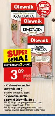 Krakowska pieczona z szynki Olewnik promocja w Twój Market