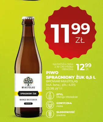 Piwo Spragniony Żuk Browar Miastolas promocja w Duży Ben