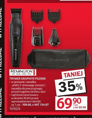 Trymer Remington Graphite PG2000 promocja w Selgros