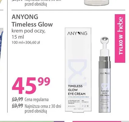 Krem pod oczy Anyong Timeless Glow promocja w Hebe