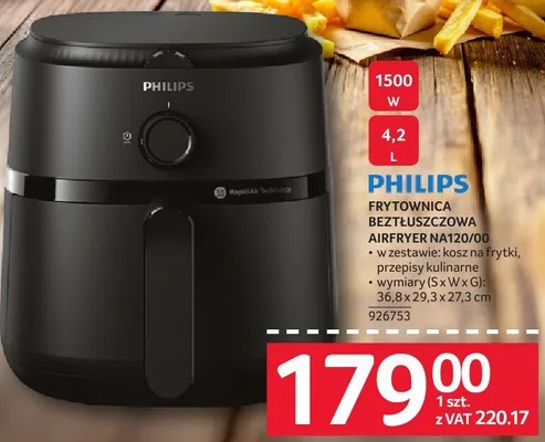 Frytownica beztłuszczowa Philips Airfryer NA120/00 promocja w Selgros