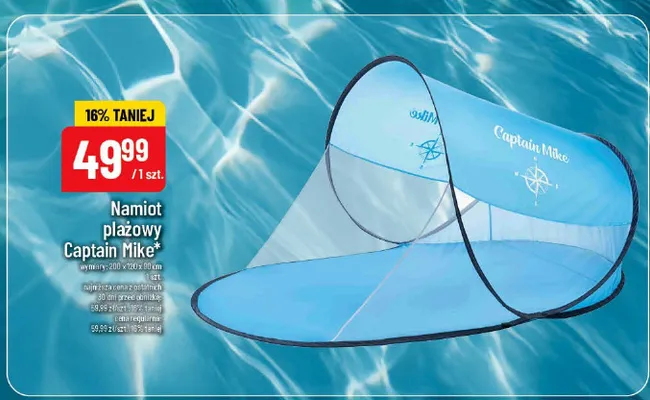 Namiot plażowy Captain Mike promocja w POLOmarket