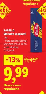 Makaron spaghetti Adriana promocja w Lidl