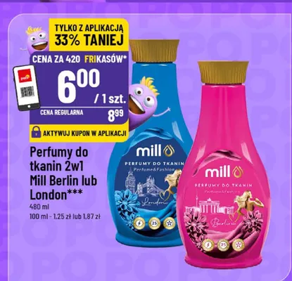 Perfumy do tkanin 2w1 Mill Berlin lub London promocja w POLOmarket