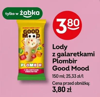 Lody z galaretkami Plombir Good Mood promocja w Żabka