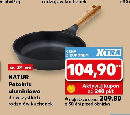 Patelnia aluminiowa Gerlach Natur śr. 24 cm promocja w Kaufland