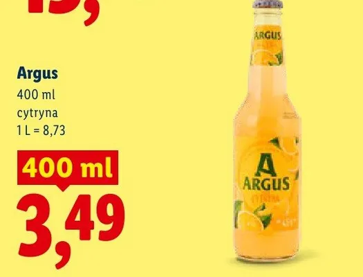 Piwo Argus cytryna promocja w Lidl