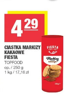 Ciastka markizy kakaowe Fiesta promocja w SPAR