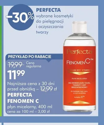 Płyn micelarny Perfecta Fenomen C promocja w Super-Pharm