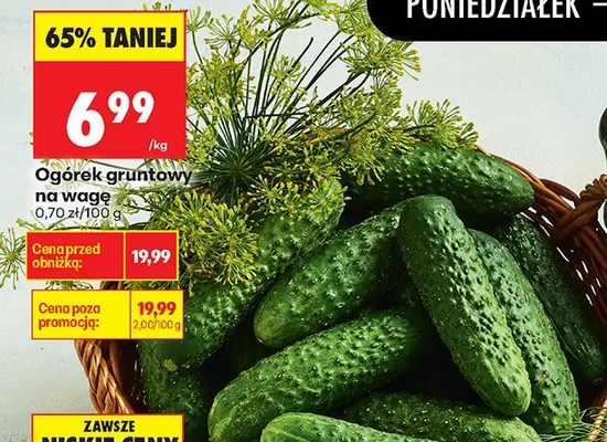 Ogórek gruntowy promocja w Biedronka