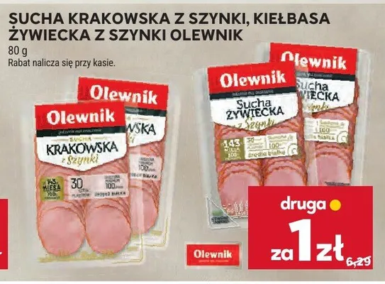 Sucha krakowska z szynki Olewnik promocja w Stokrotka
