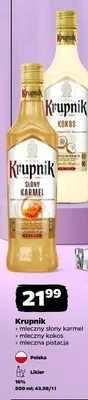 Likier Krupnik mleczny słony karmel promocja w Netto