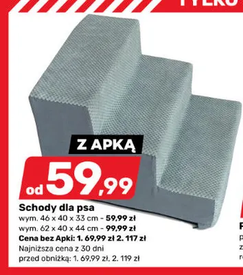 Schody dla psa 62x40x44 cm promocja w Bricomarche