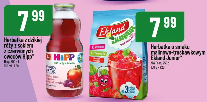 Herbatka z dzikiej róży z sokiem z czerwonych owoców promocja w POLOmarket