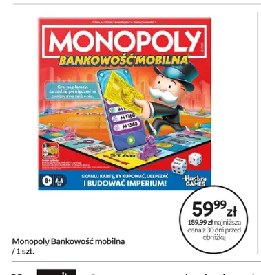 Gra Monopoly Bankowość mobilna Hasbro Gaming promocja w Empik