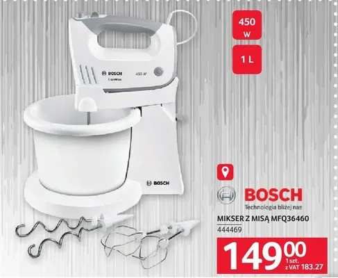 Mikser z misą MFQ36460 Bosch 444469 promocja w Selgros