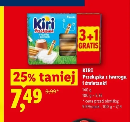 Przekąska z twarogu i śmietanki Kiri promocja w Lidl